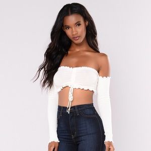Off Shoulder Crop Top